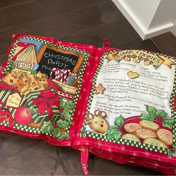 Vintage 90s The Kids Holidays Recipe Book Soft Fabric Cookbook - Picture 5 of 8